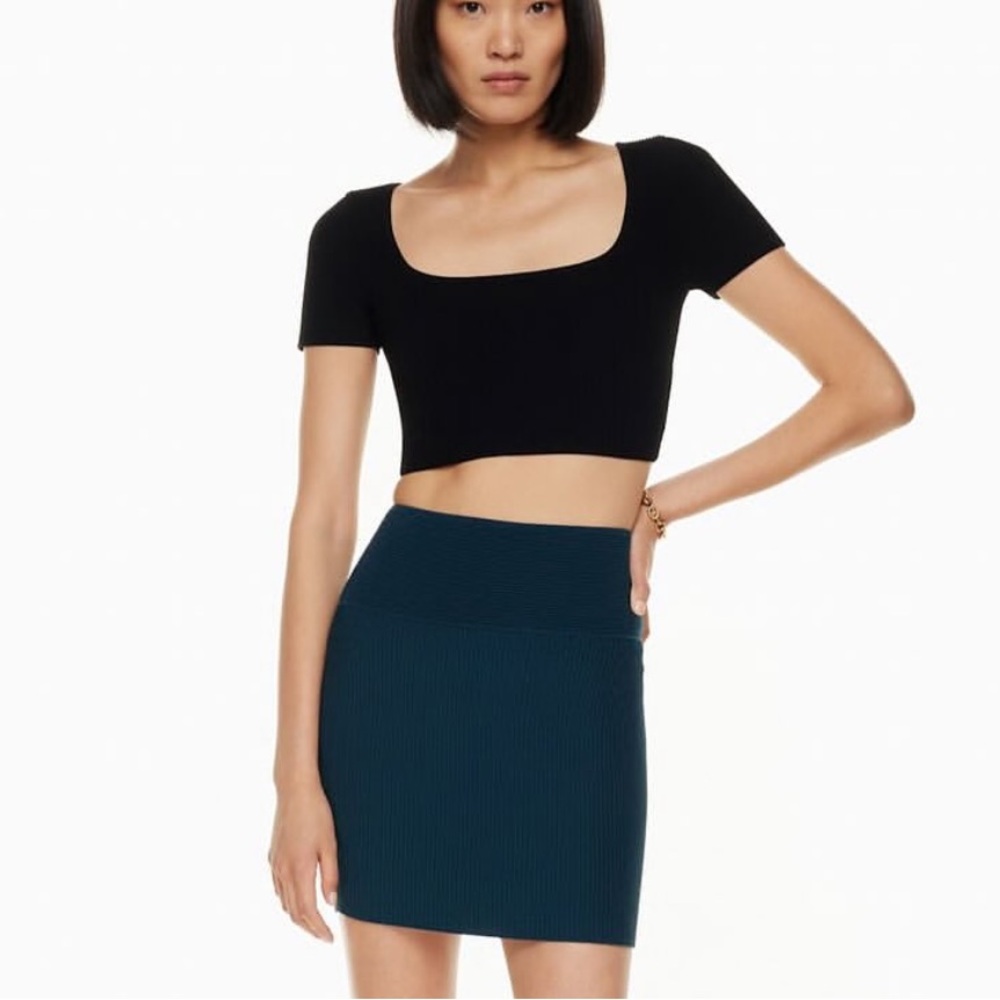 Aritzia Blue Babaton Sculpt Pencil Mini Skirt Night Out
